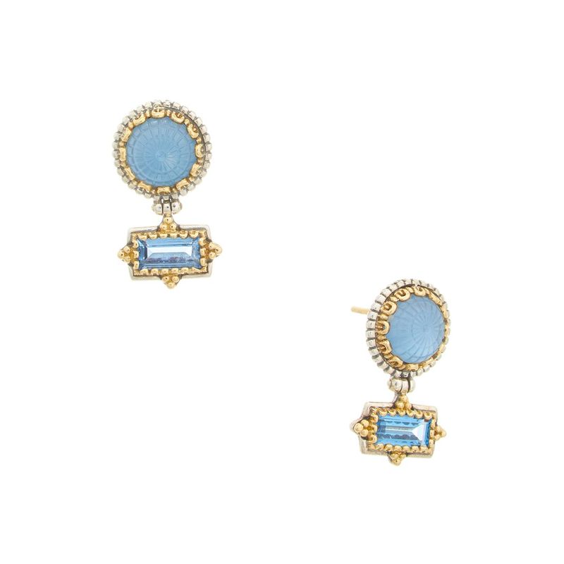 Konstantino Dome Silver & 18k Spinel Earrings